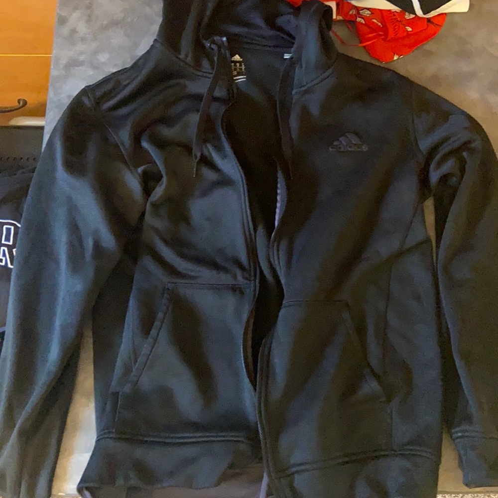 Black adidas zip up